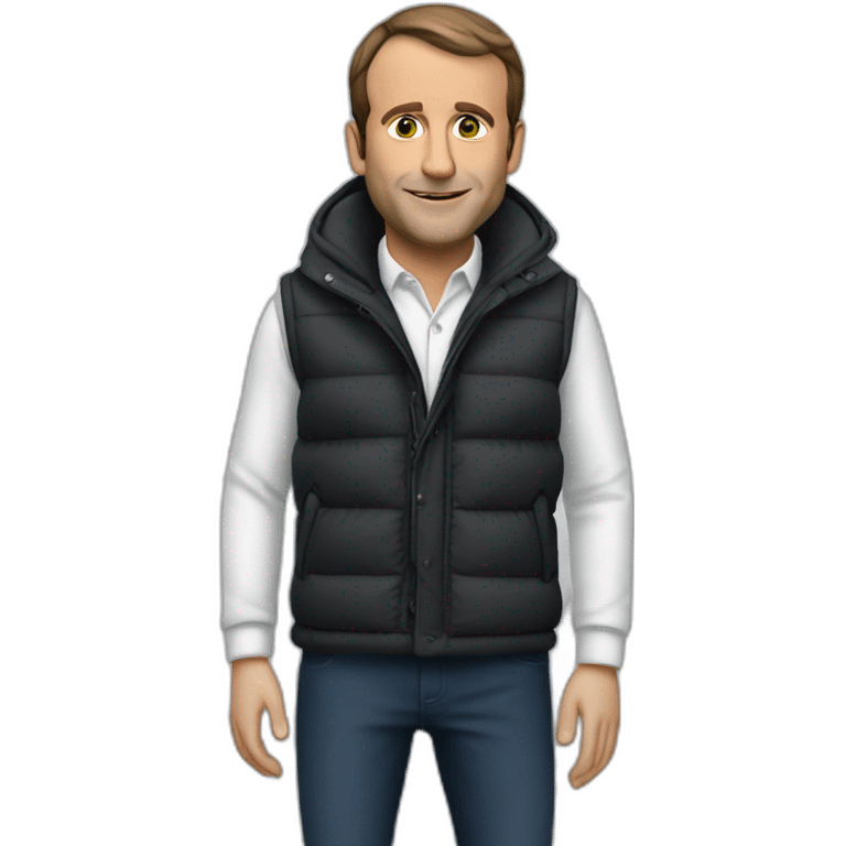 macron en gilet jeaune emoji