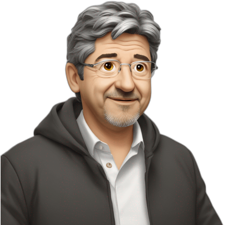 Melenchon buvant du vin emoji