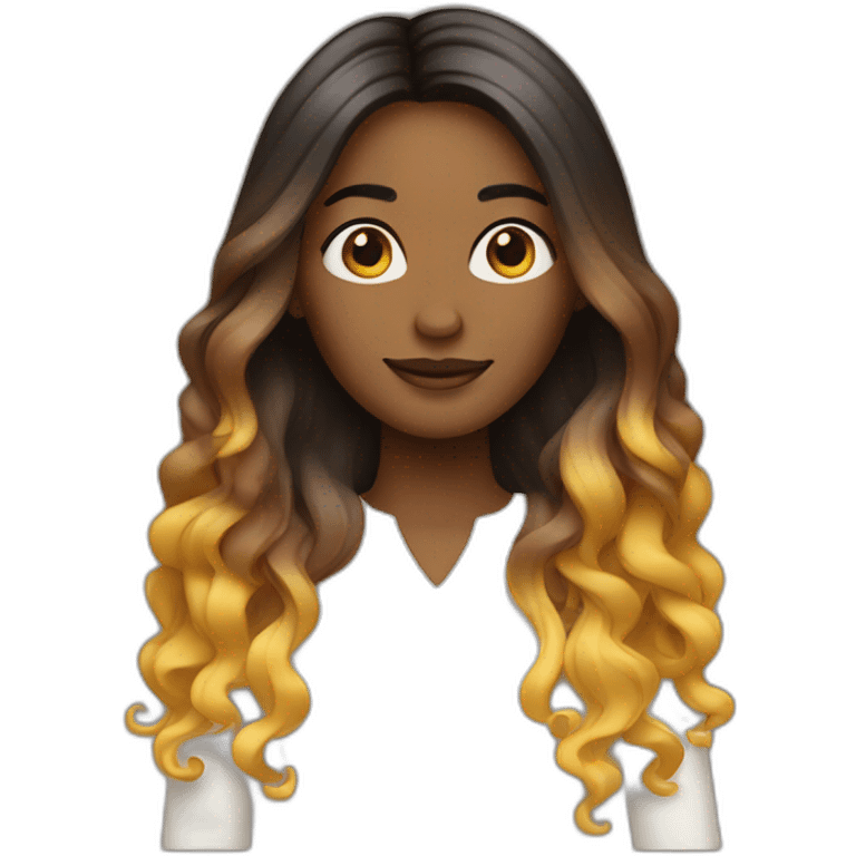 Long ombré hair woman emoji