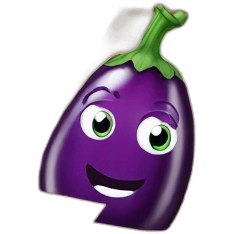 eggplant in pizza box emoji