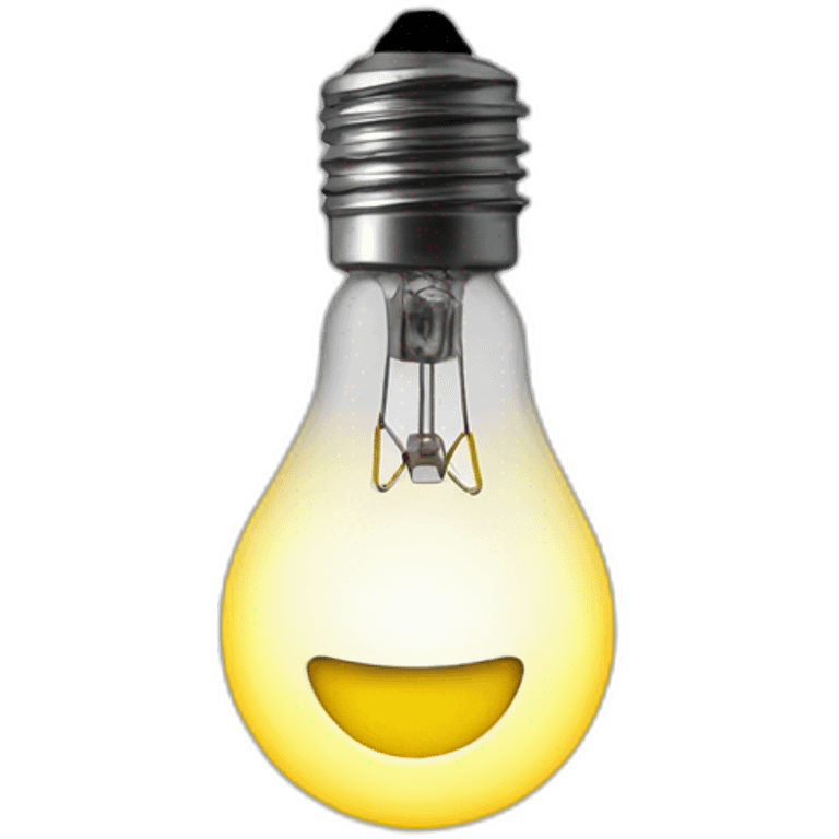 smiley emoji with a bulb over head emoji