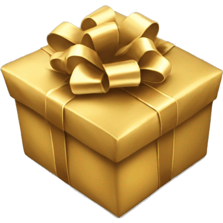 christmas gold gift wraped emoji