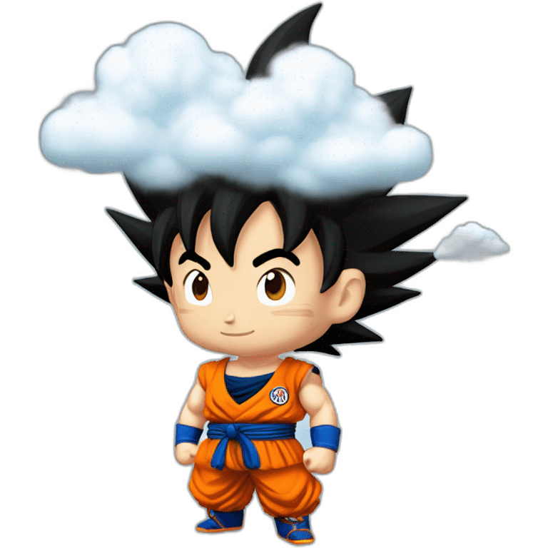 Goku sur le nuage magice emoji