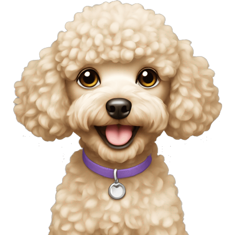 Cream toy poodle emoji