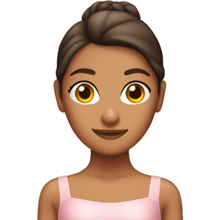 A brunette tanned ballerina emoji