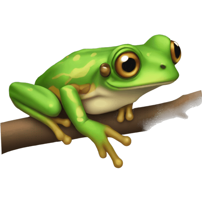 tree frog as if it were in a 2d top-down game emoji