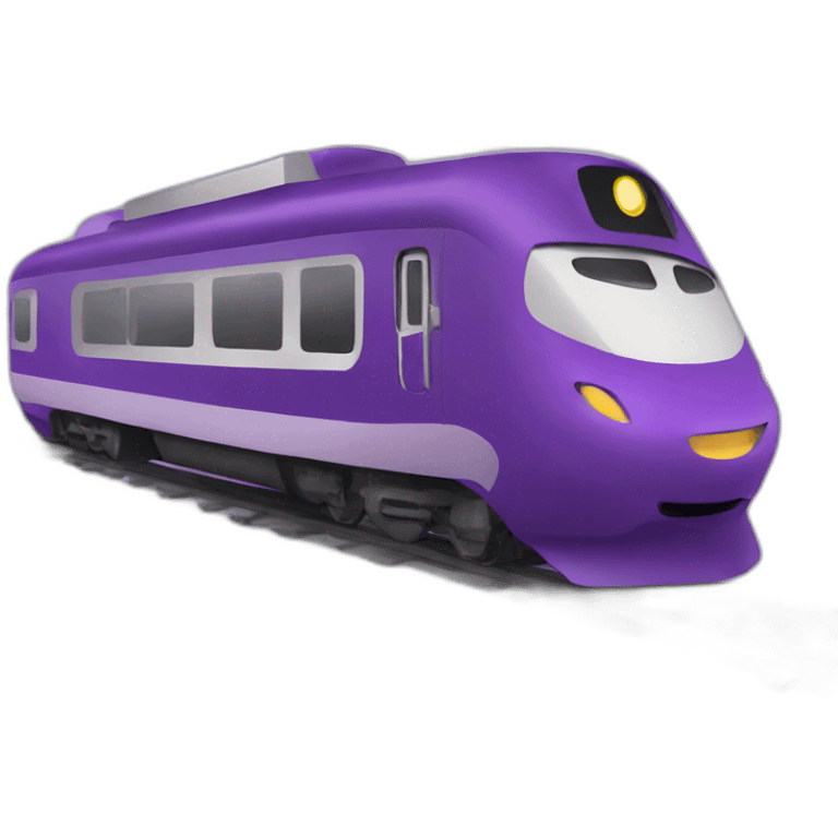 Train high velocity purple girl driving emoji