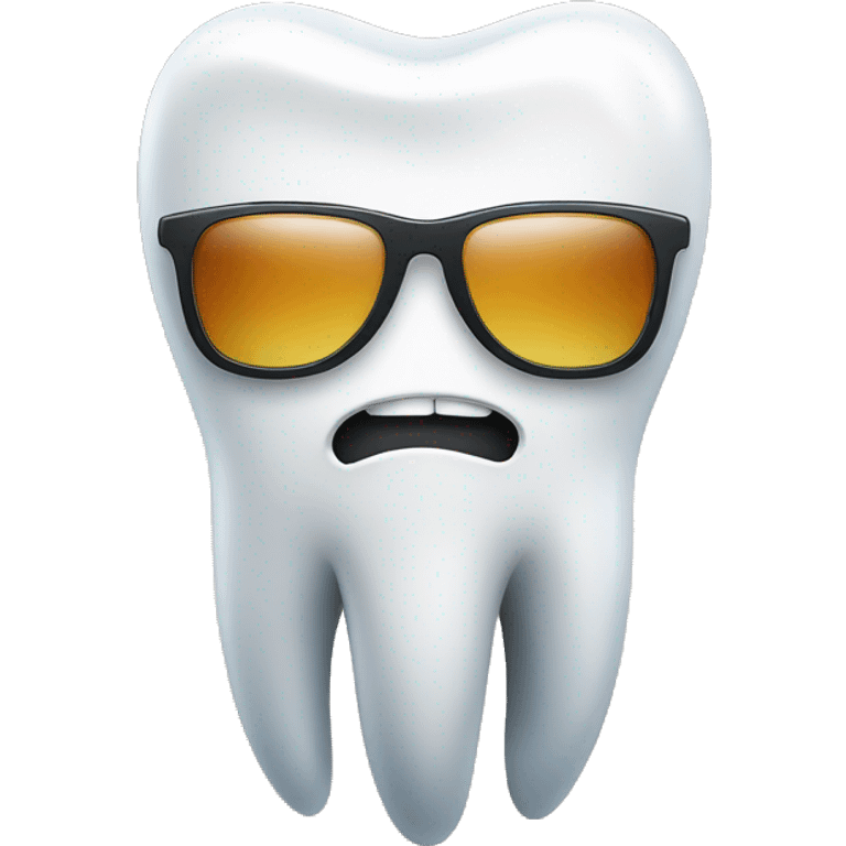 Tooth with sunglasses emoji