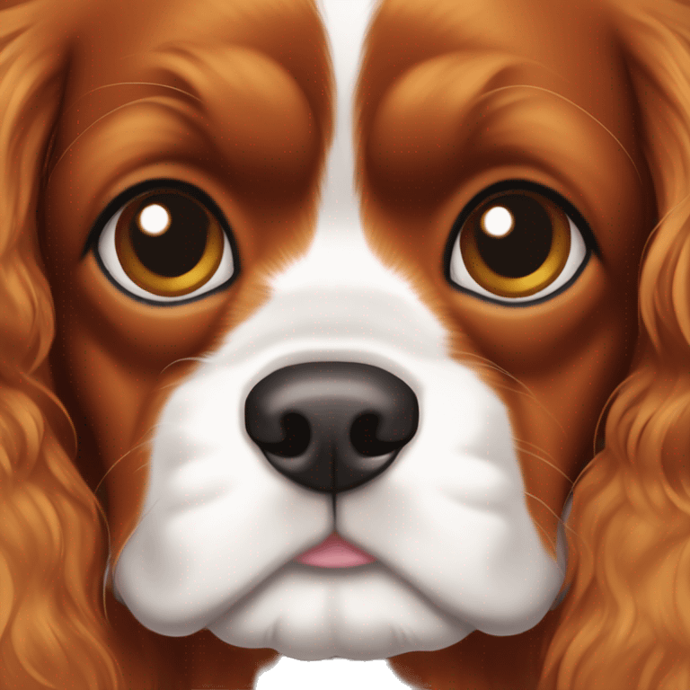 Cavalier King Charles with brown eyes  emoji