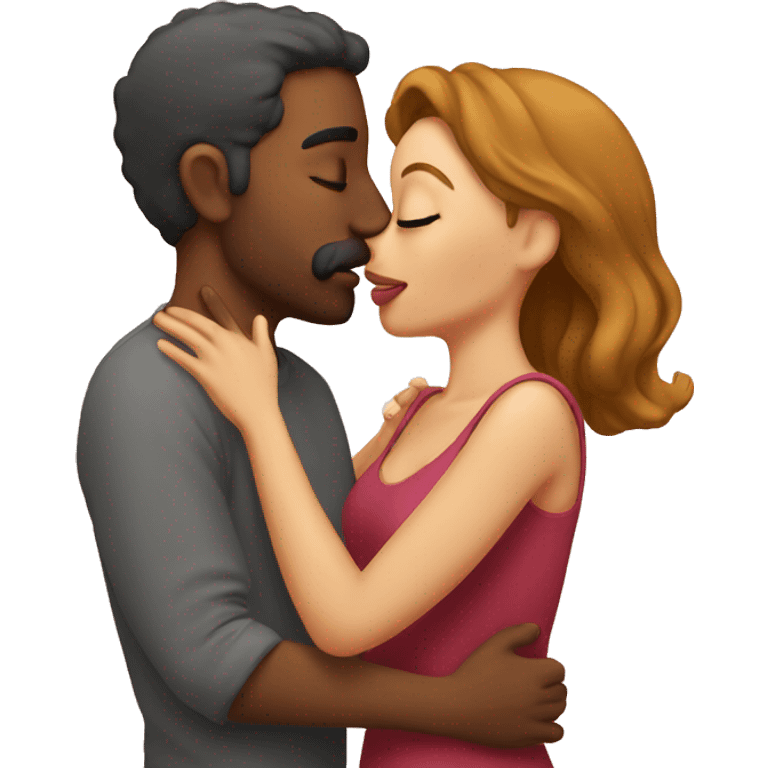 Man kissing woman emoji