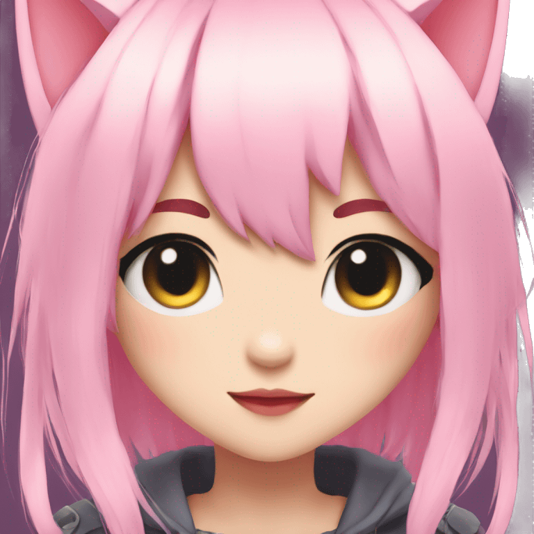 Edgy Kawaii Cute Cool Beautiful Elegant Pretty Anime Catgirl emoji