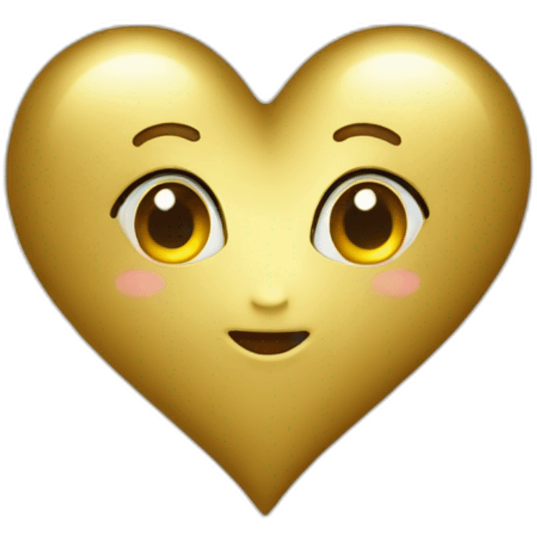 Golden heart emoji