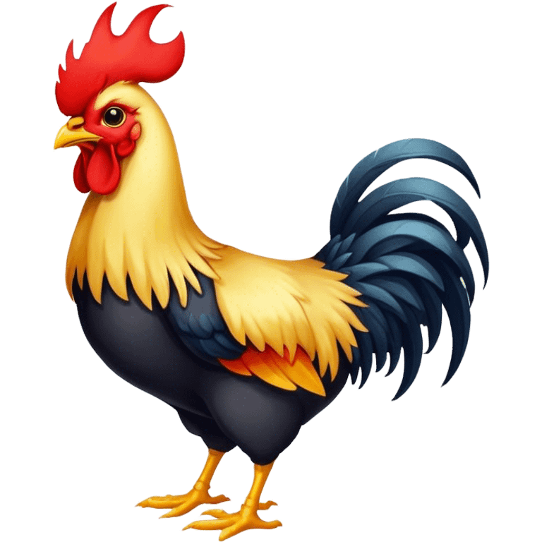 Rooster in chibi style emoji