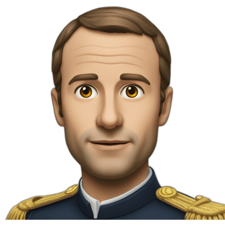 Macron chevauche un ipocampe emoji