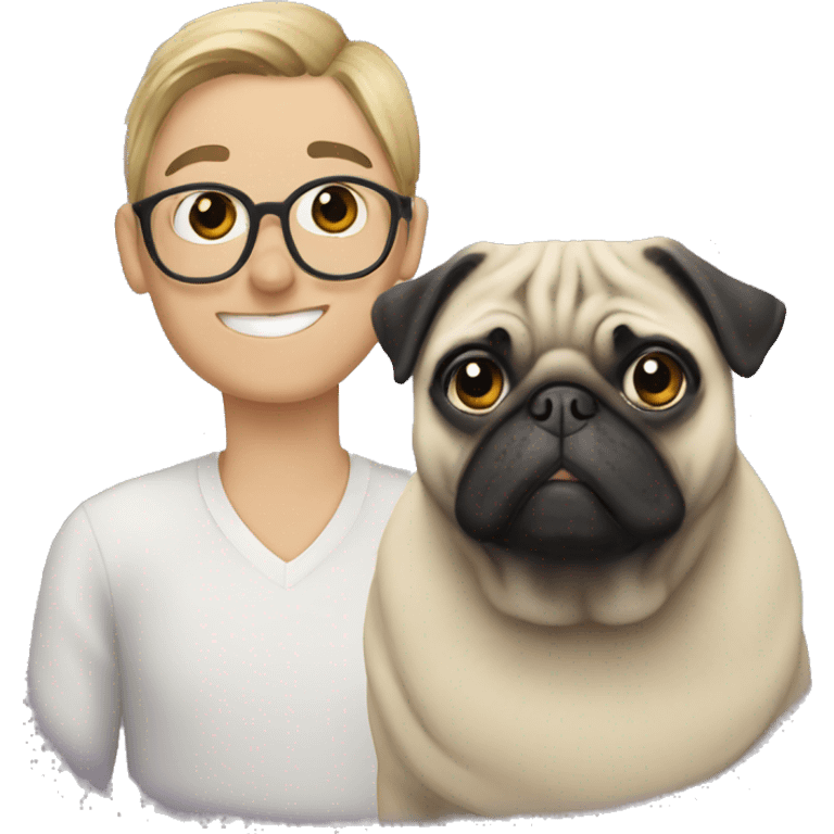 Pug and me emoji