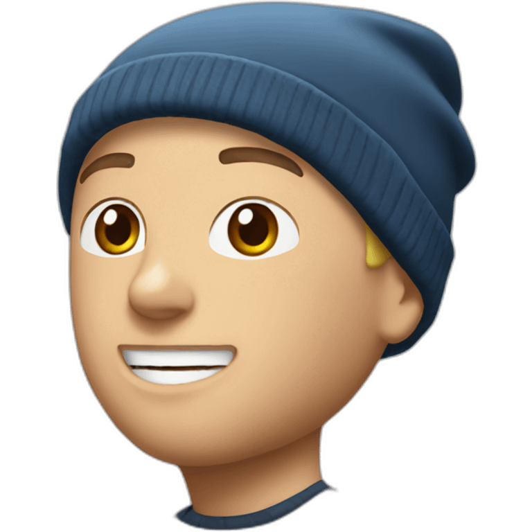 Eminem with beanie emoji