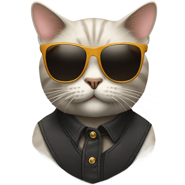 Cat with sunglasses emoji