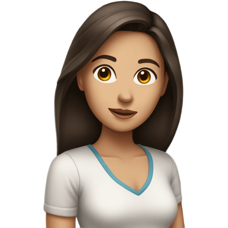 girl brunette  emoji