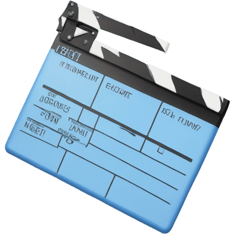 Blue clapperboard emoji