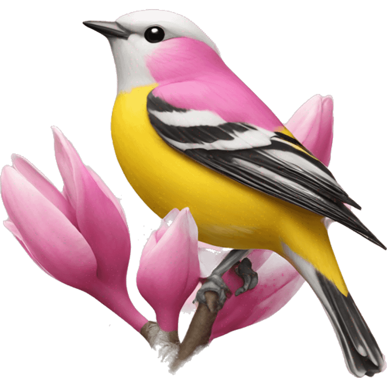 Pink Magnolia, warbler emoji