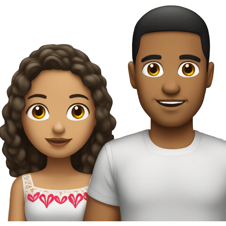 Mexican girl with Dominican boyfriend emoji