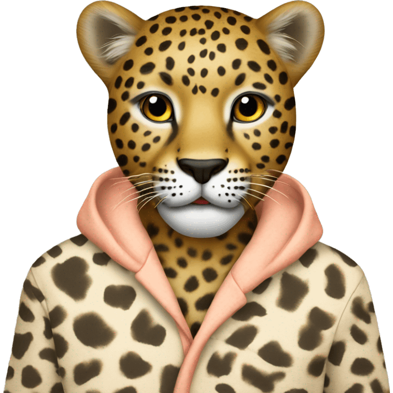 Leopard whit pyjama emoji