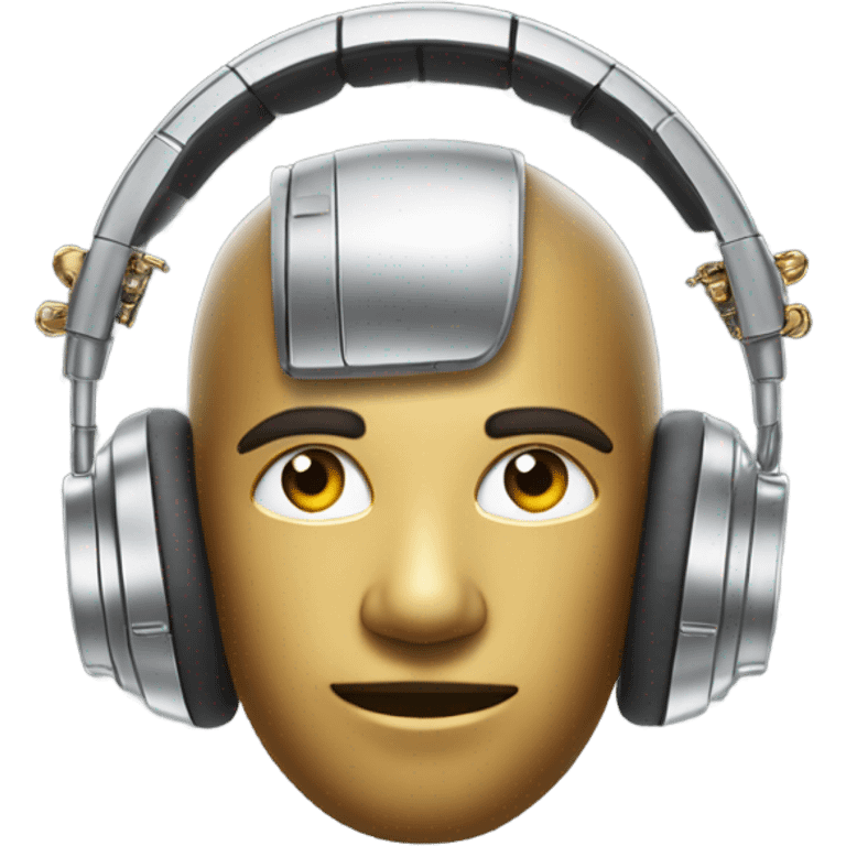 headphones with bots emoji