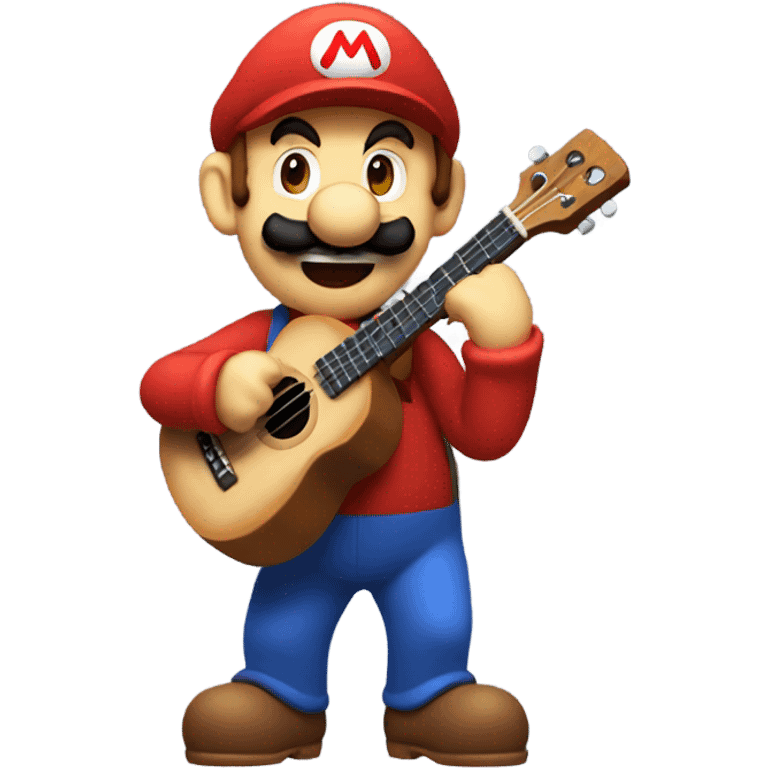 Mario playing ukulele emoji