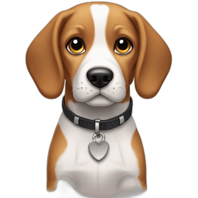 A cute beagle standing emoji