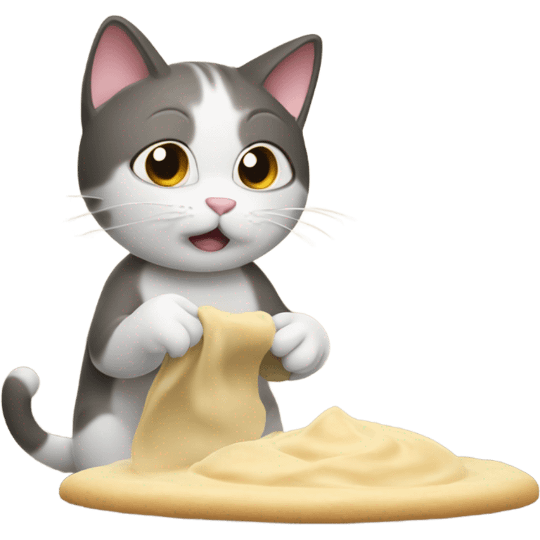 Cat kneading dough emoji