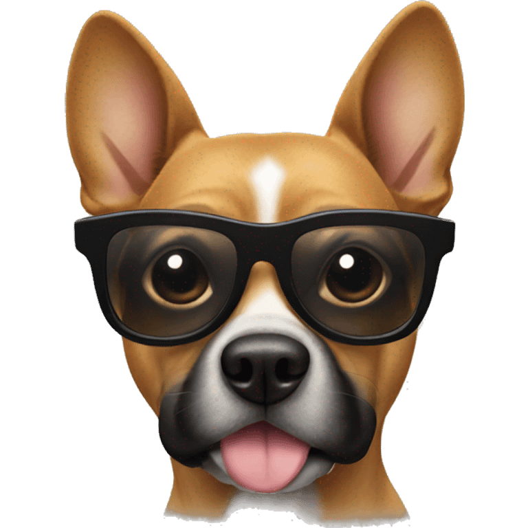 Dog with sunglasses  emoji