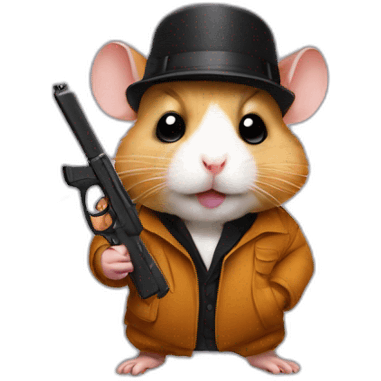 Hamster gangster emoji