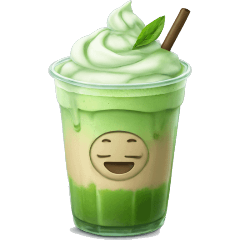 iced matcha latte  emoji