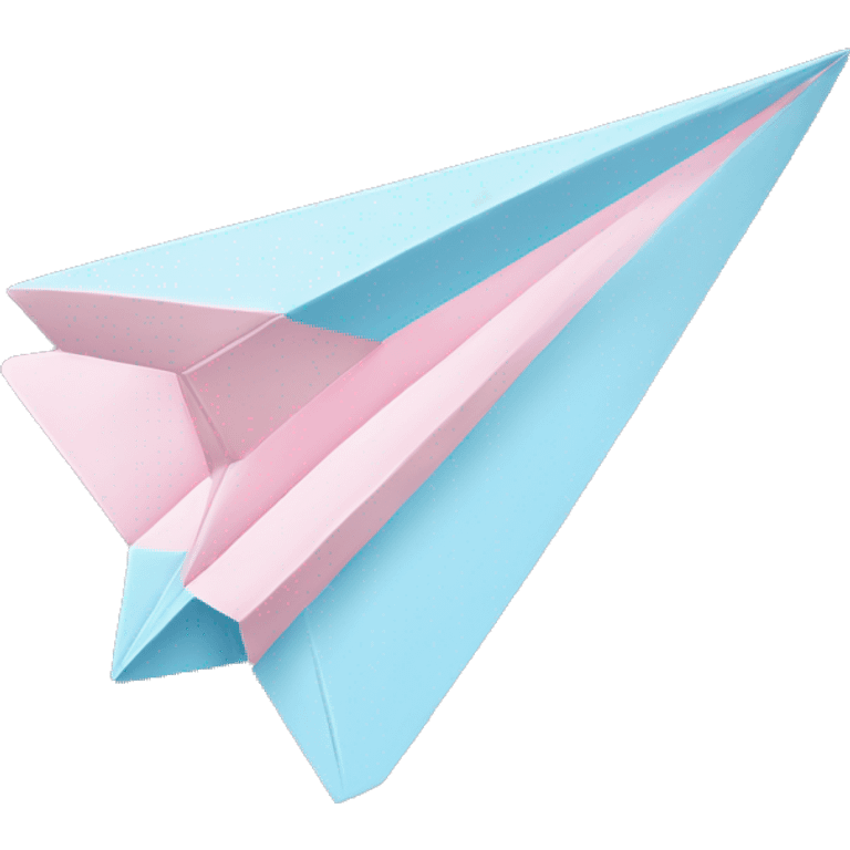 Pastel pink and Pastel Blue paper airplane  emoji