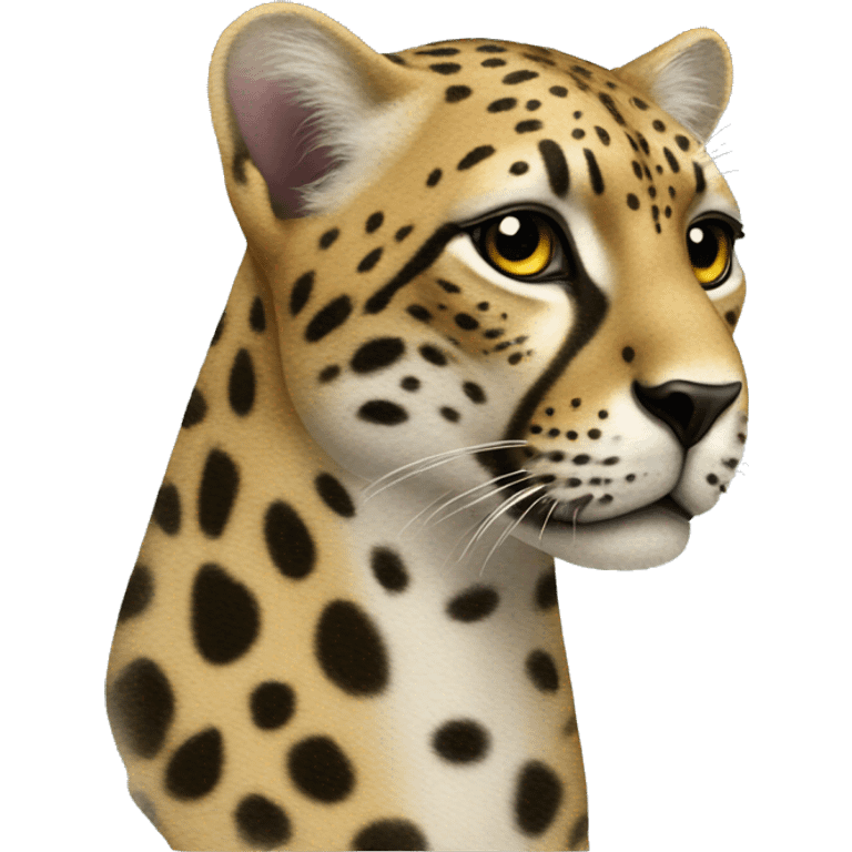 glamour gepard with bomque on it ear emoji