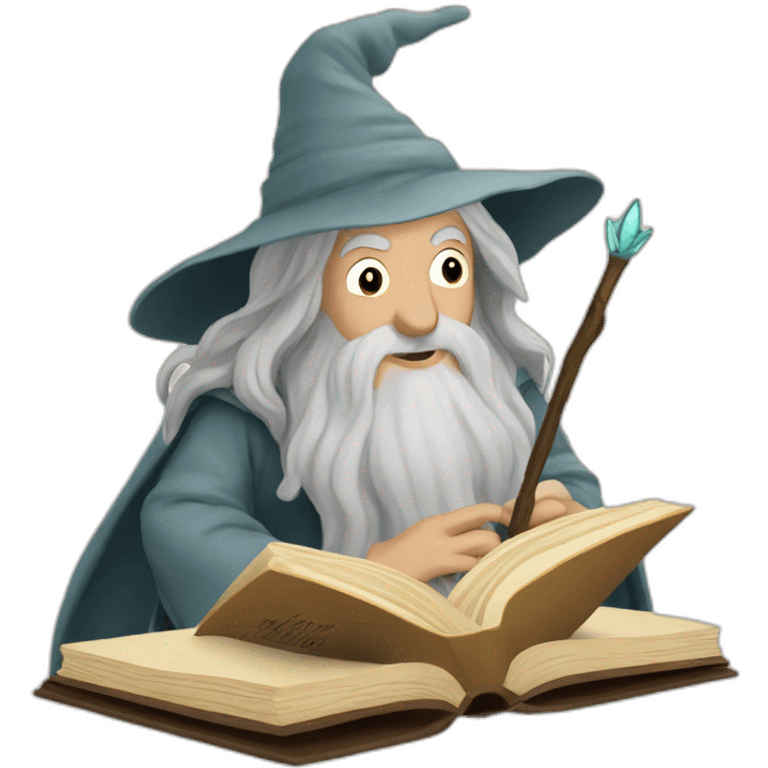 gandalf enchanting a book emoji