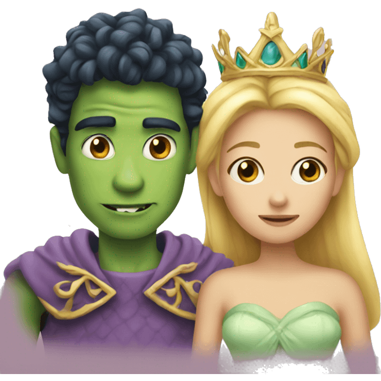 a princess and a monster emoji