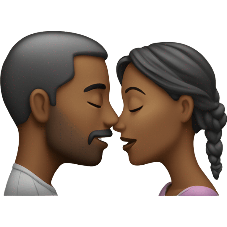 Man and woman kissing emoji