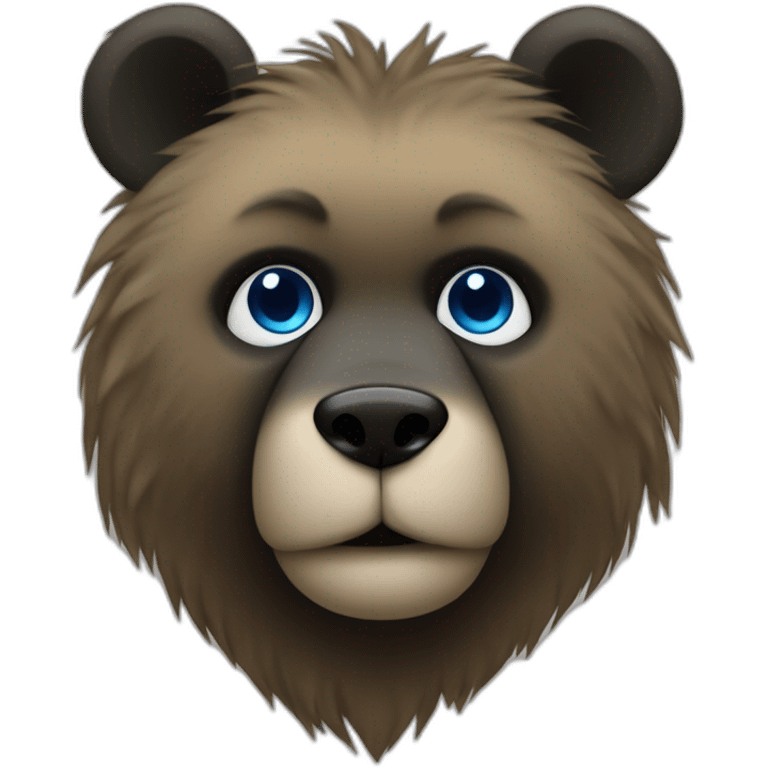 glamrock bear with tiny black top and blue eyelash emoji