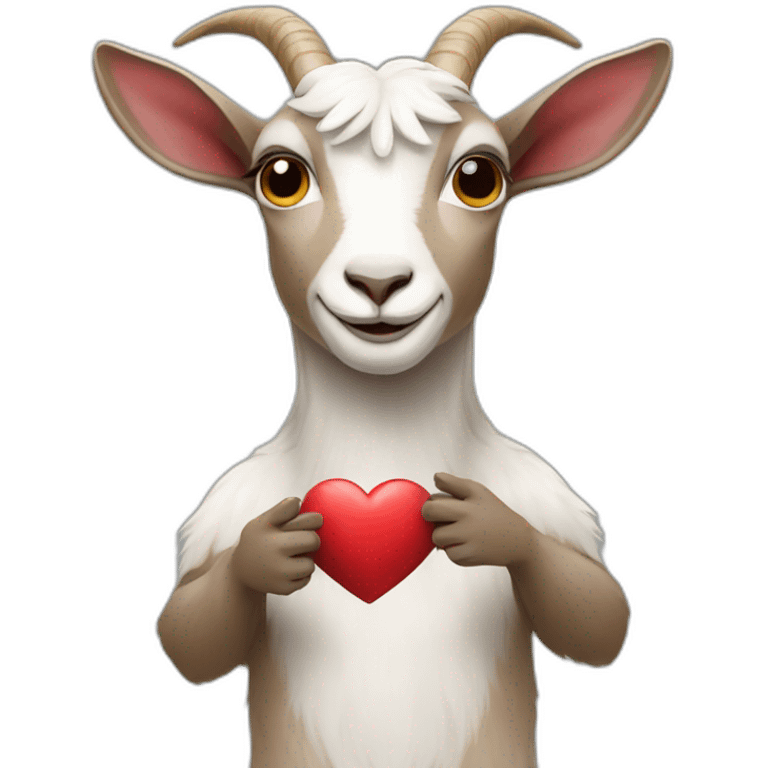 Goat with Heart in hands emoji