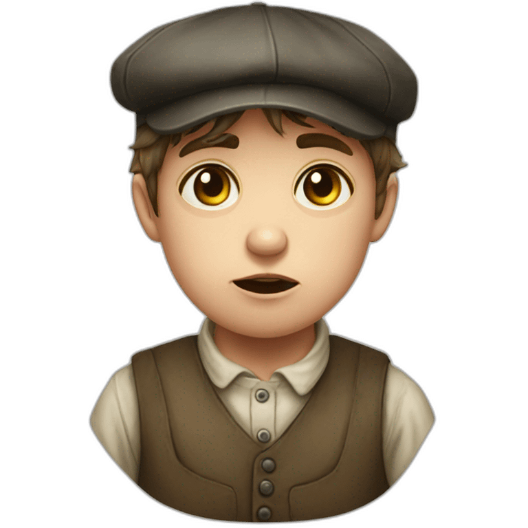 Victorian-Era-poor-factory-worker-kid-flat-cap-crying emoji