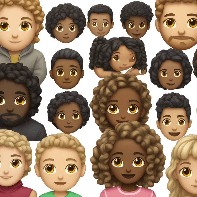 Couple ; black girl with braids and light skin boy with short curly hair and a short beard  emoji