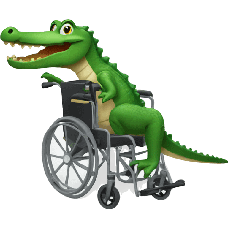 alligator in wheelchair emoji