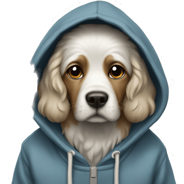 Dog with a hoodie emoji