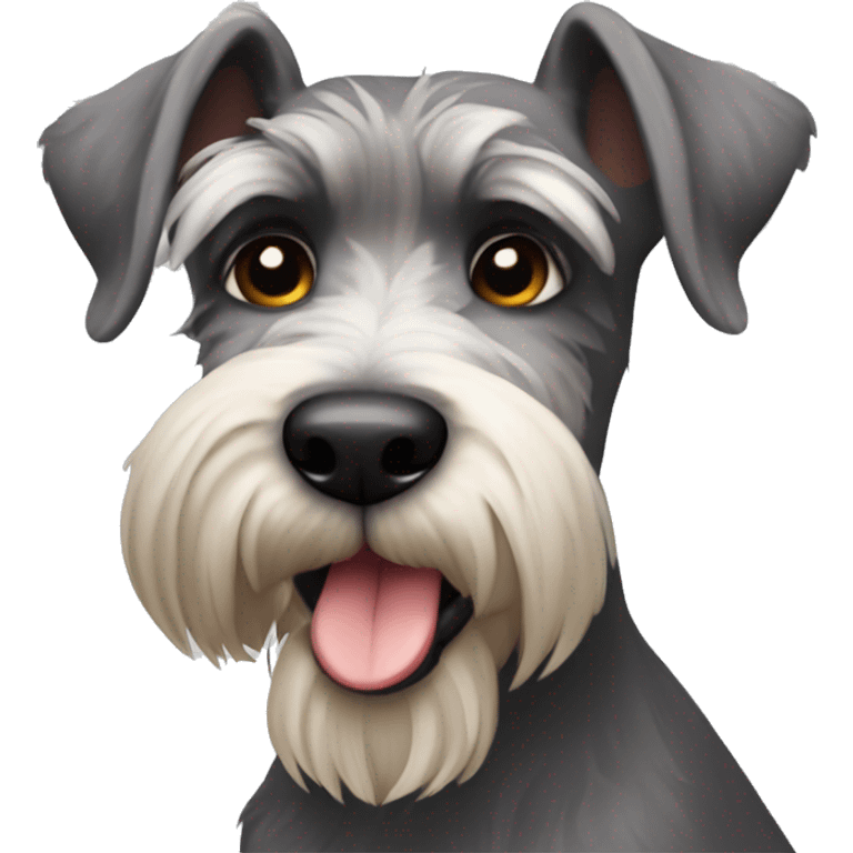 Perro Schnauzer sal y pimienta emoji