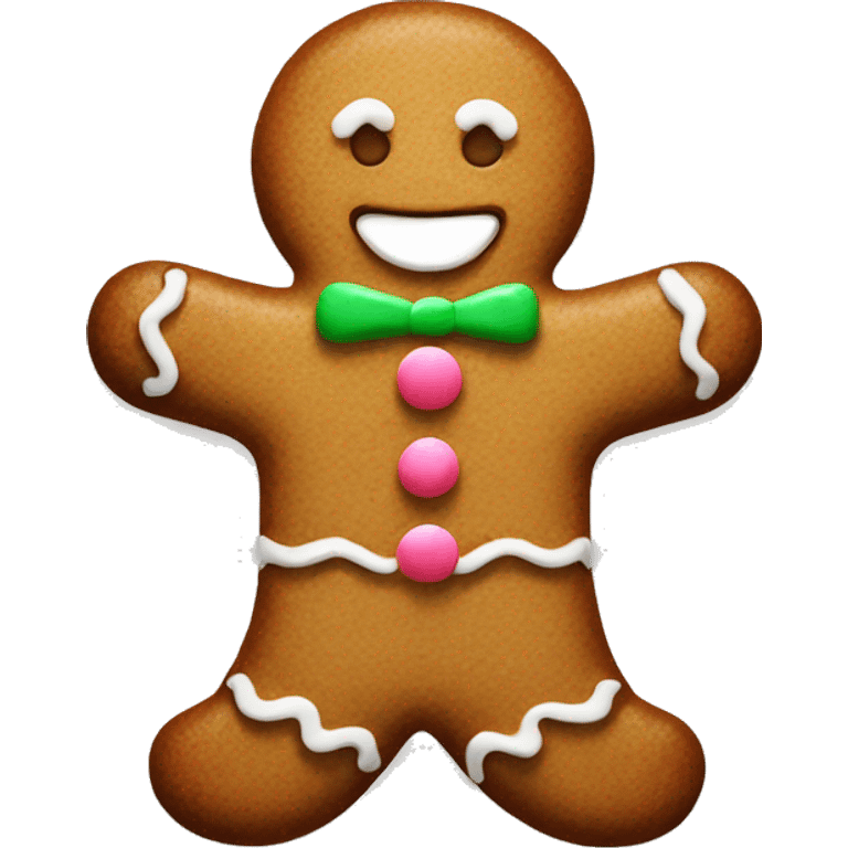 gingerbread man with white icing emoji