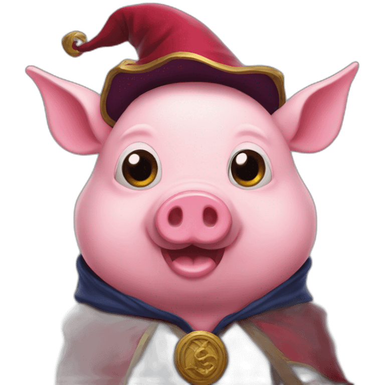 Wizard pig emoji