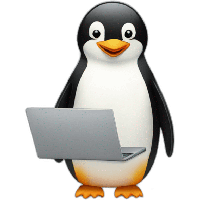 penguin with laptop emoji