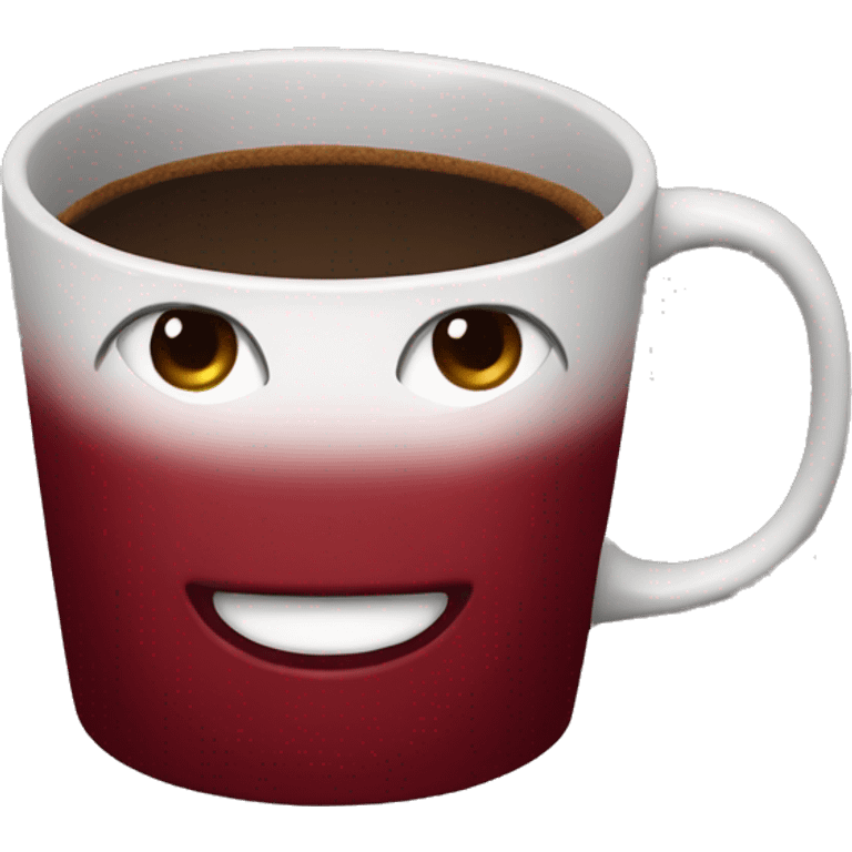 Dark red velvet coffee mug emoji