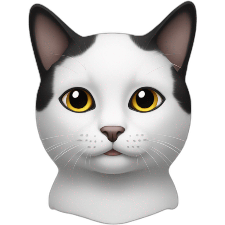 Black and white cat emoji